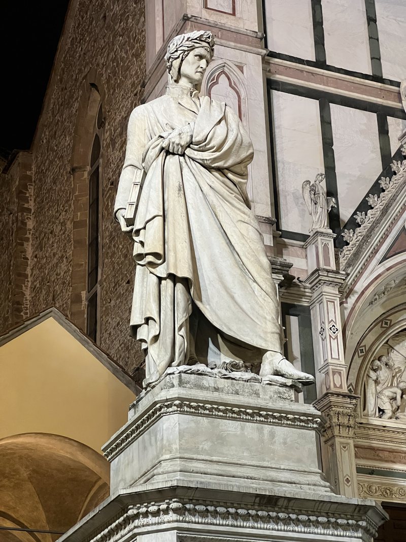 Dante outside Santa Croce