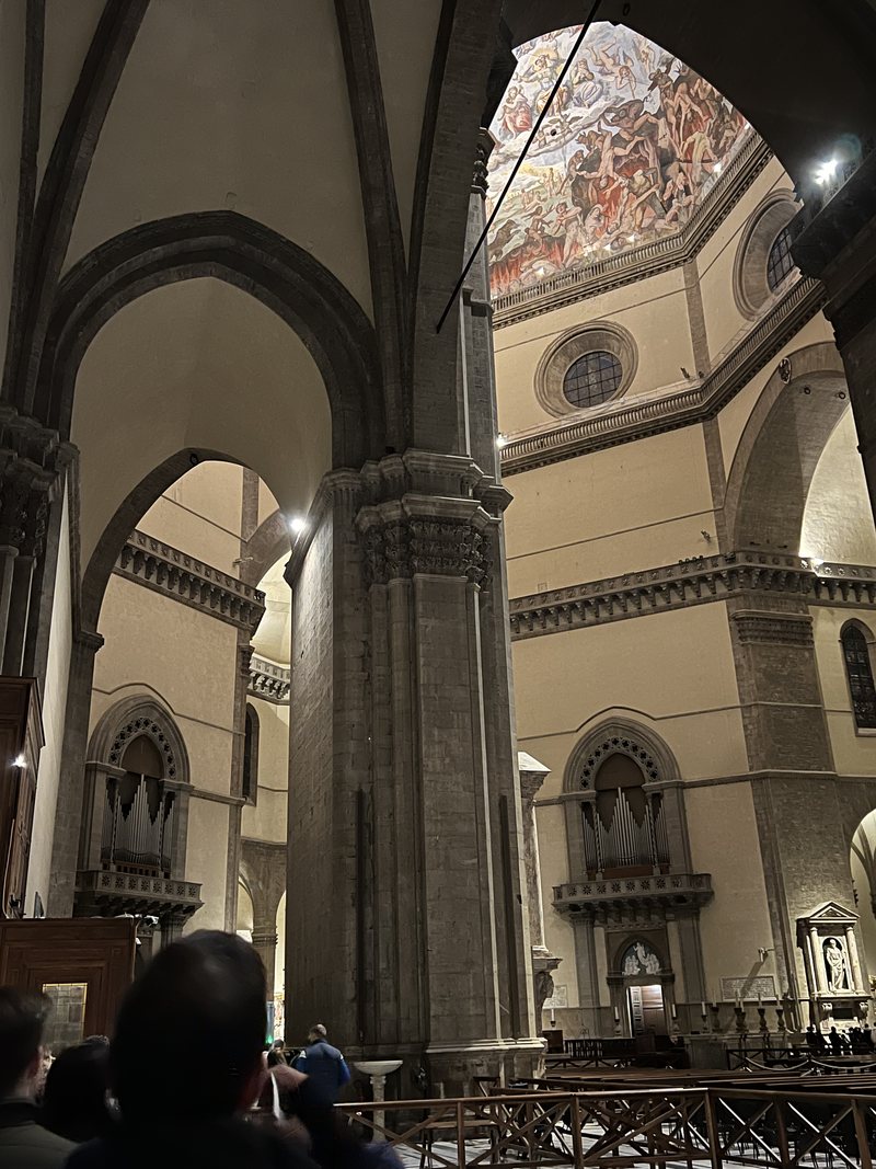 The nave, with the painted dome beyond