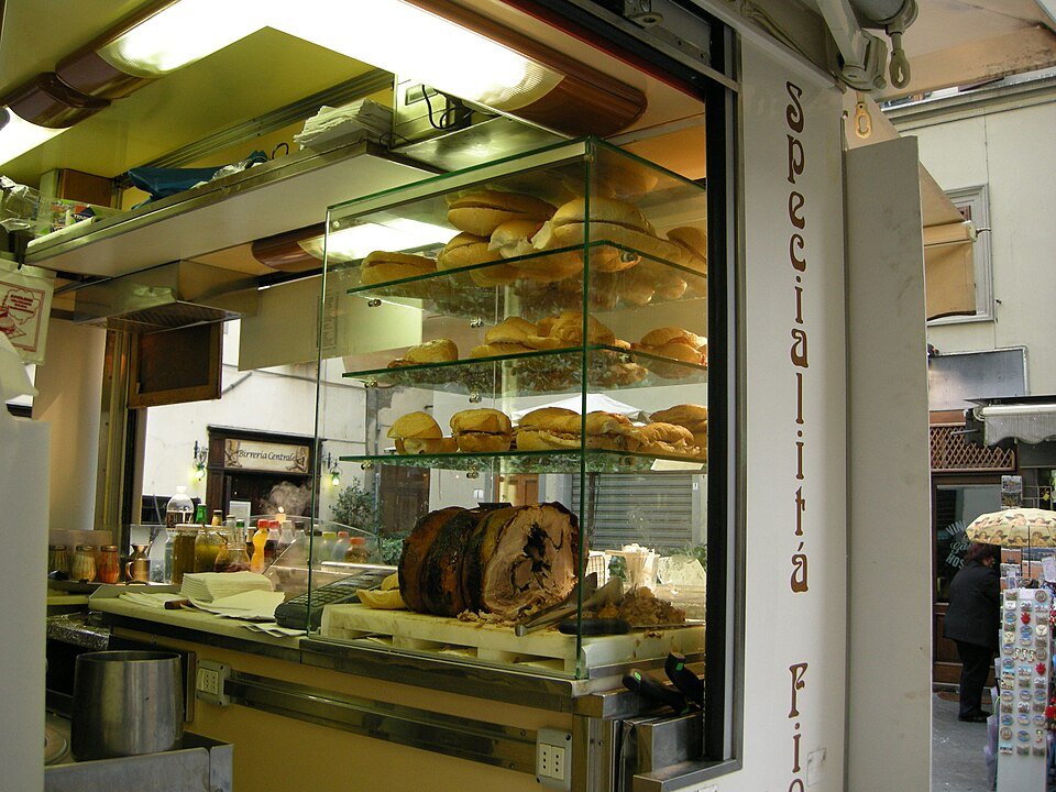 A food counter in the centre