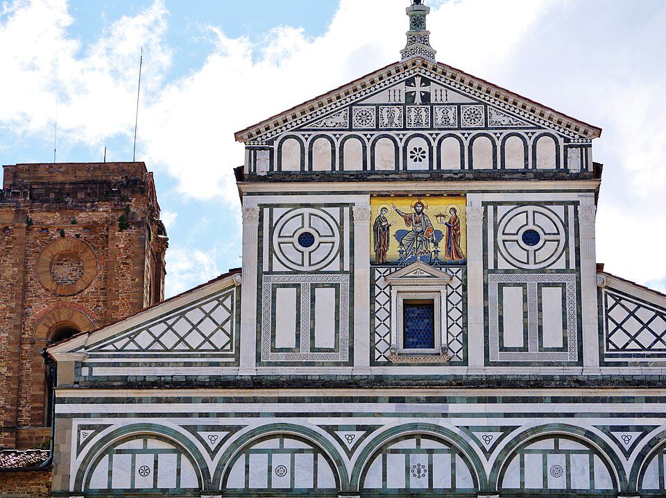 Firenze Basilica di San Miniato al Monte Esterno Facciata 7