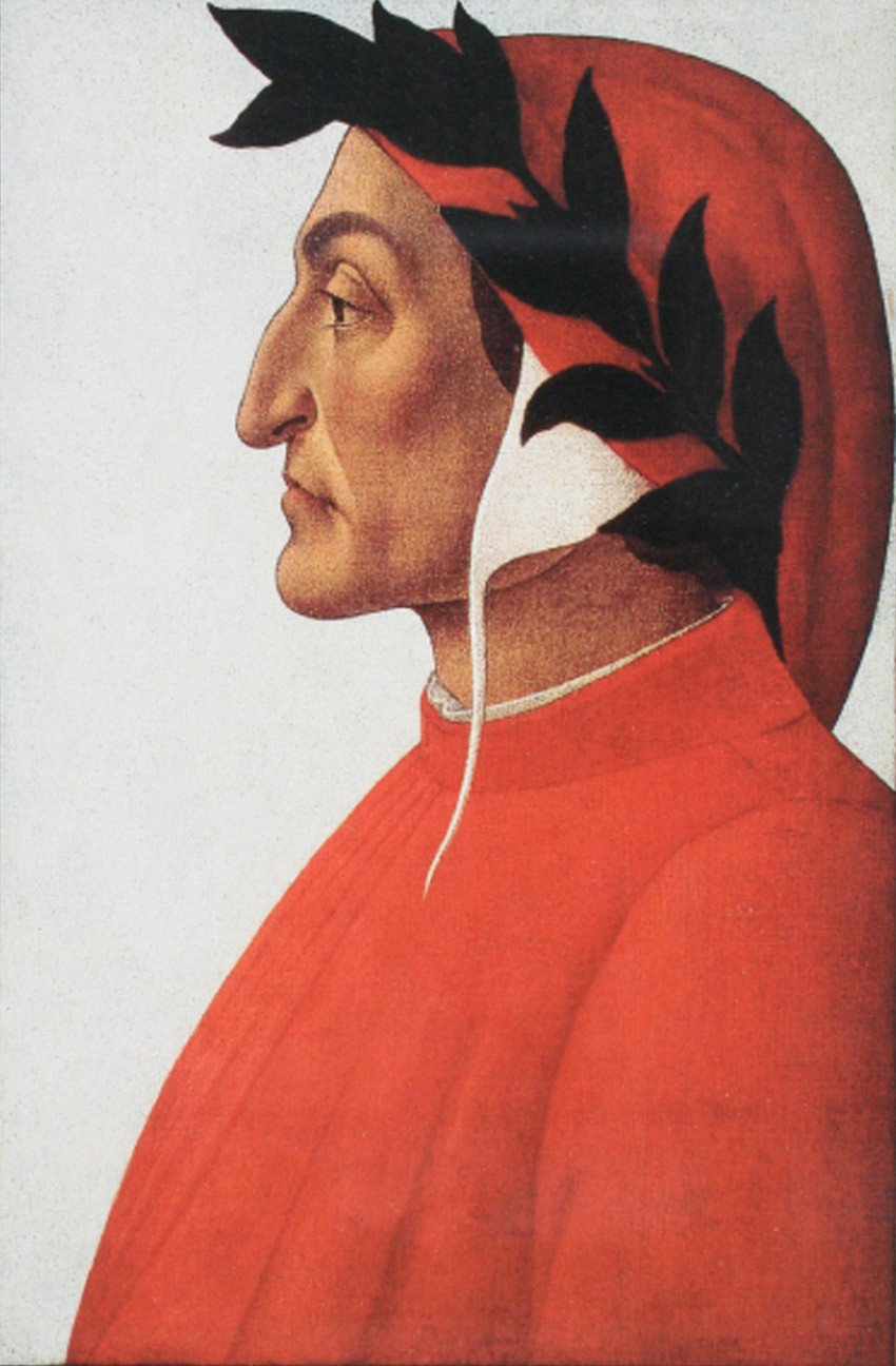 Dante Alighieri's portrait by Sandro Botticelli