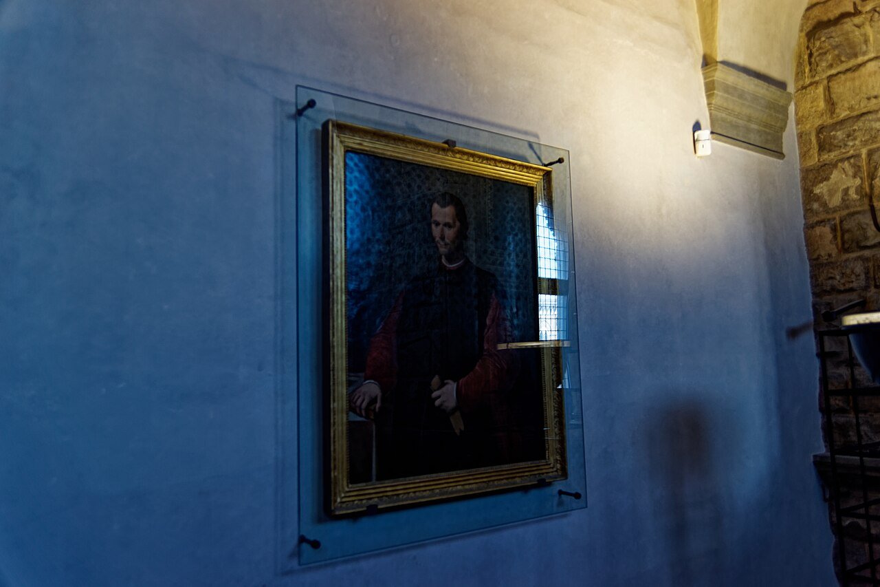Firenze Florence Palazzo Vecchio 2nd Floor Vecchia Cancelleria Portrait of Machiavelli by Santi di Tito