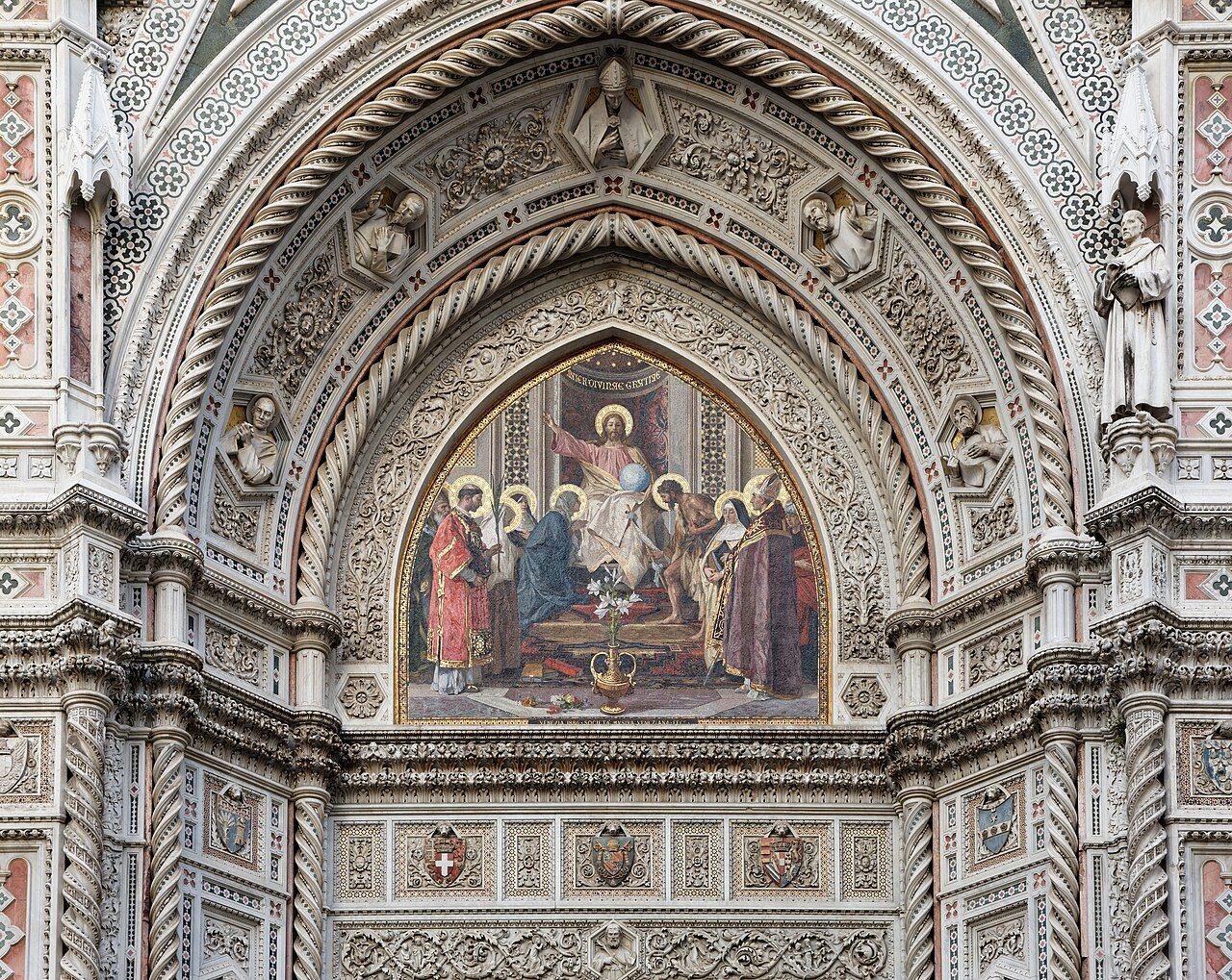 Façade mosaic tympanum Santa Maria del Fiore Florence