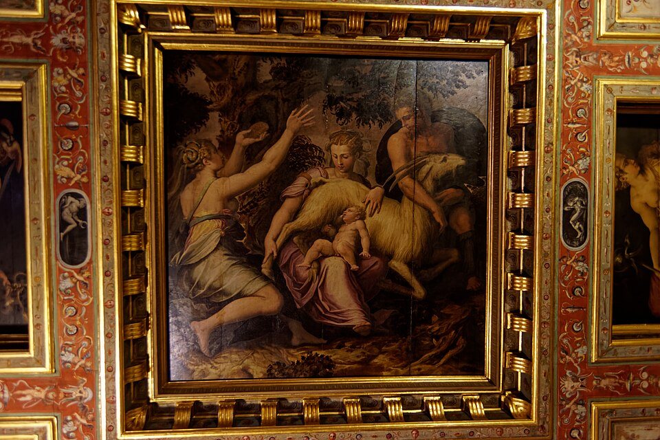 Firenze Florence Palazzo Vecchio 2nd Floor Camera di Giove Ceiling