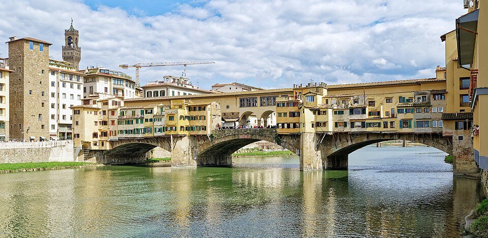 Florence, Ponte Vecchio, west side from Borgo San Jacopo