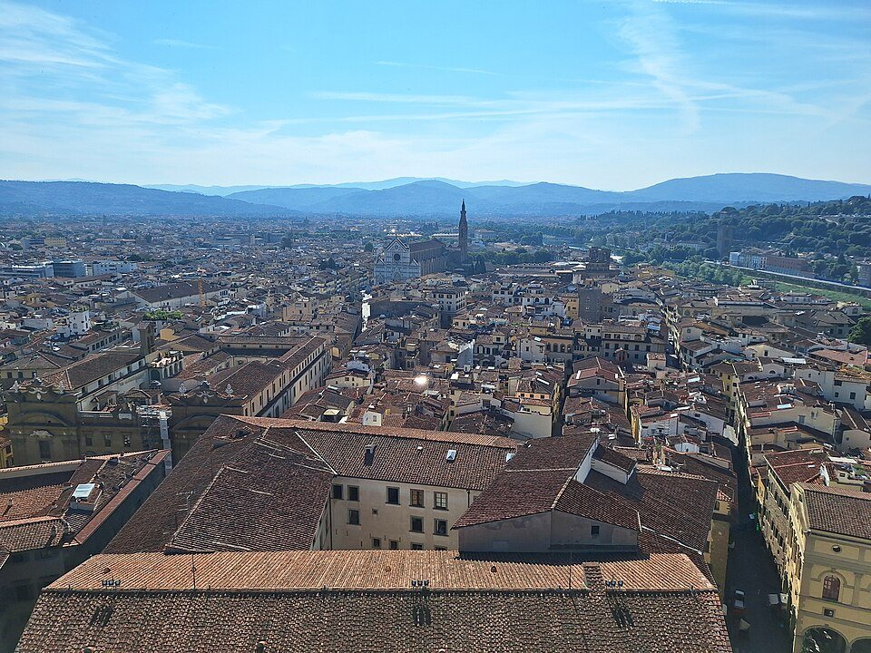 Basilica di Santa Croce vista da Palazzo Vecchio, Firenze