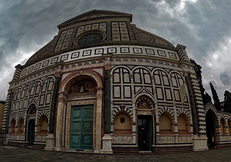 Firenze Florence Piazza di Santa Maria Novella ICE Photocompilation on Basilica di Santa Maria Novella