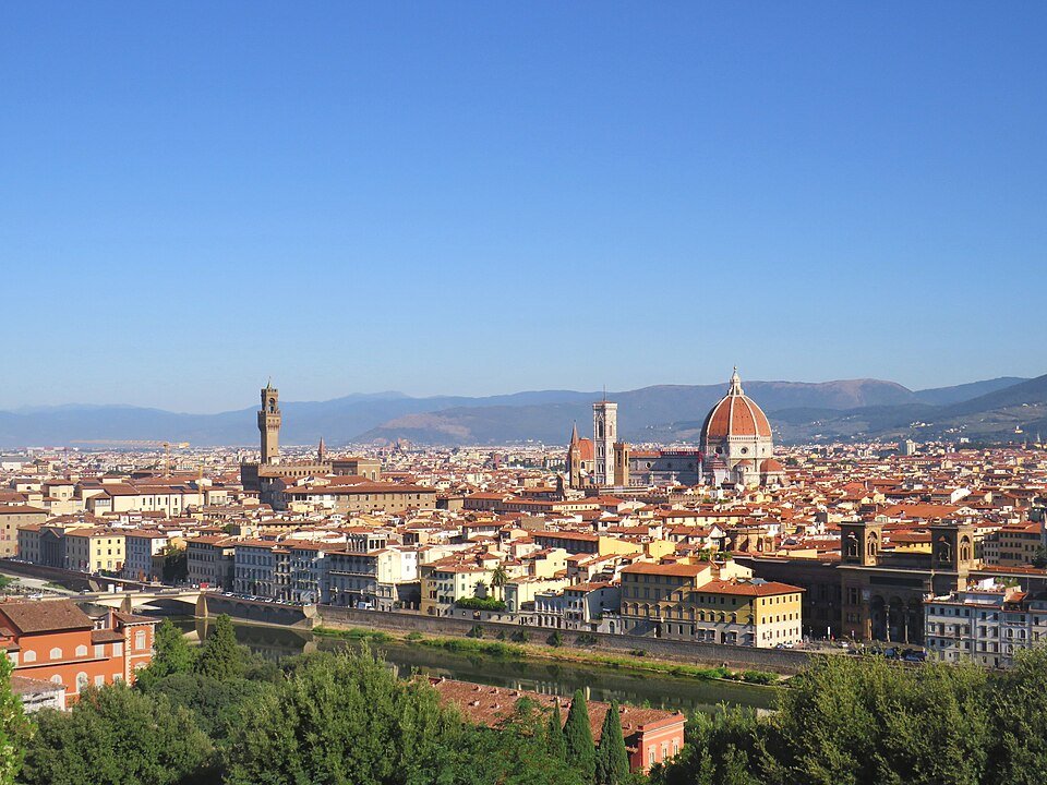 Panorama di Firenze centro visto dal Piazzale Michelangelo