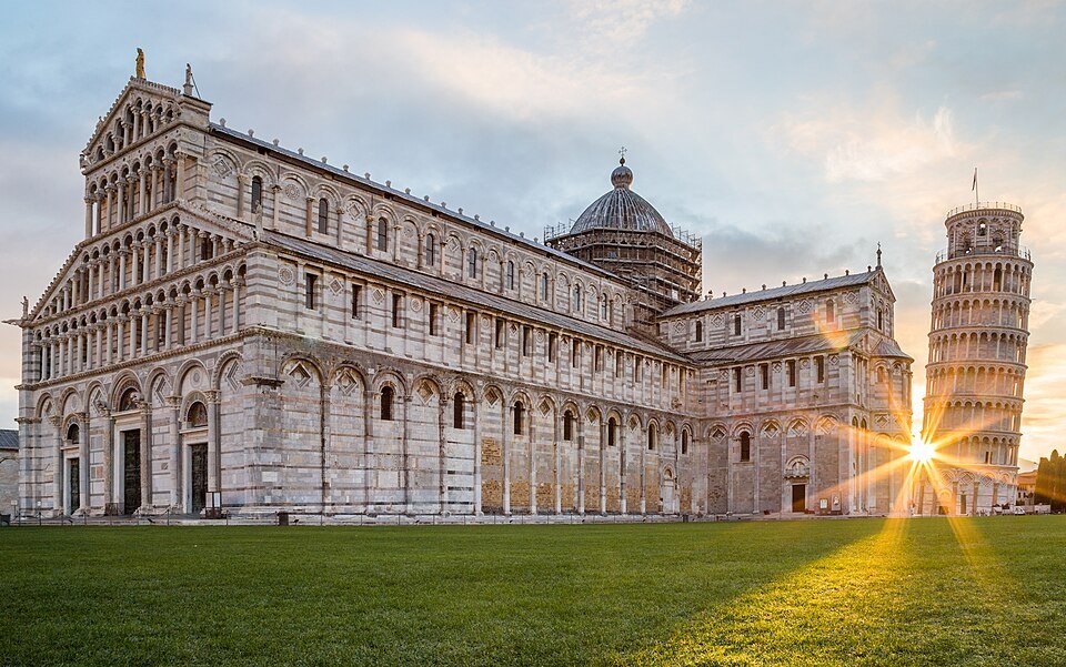 The Duomo and Tower of Pisa at sunrise